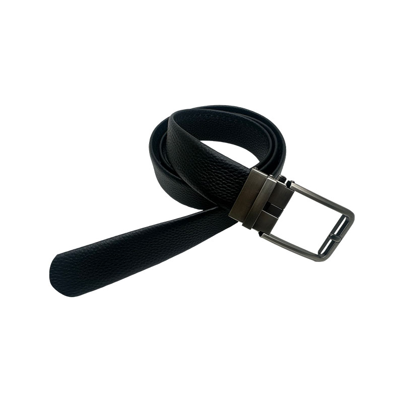 How does top-grain cowhide impart a business pin buckle belt with its natural texture, supple feel, and time-honored texture?